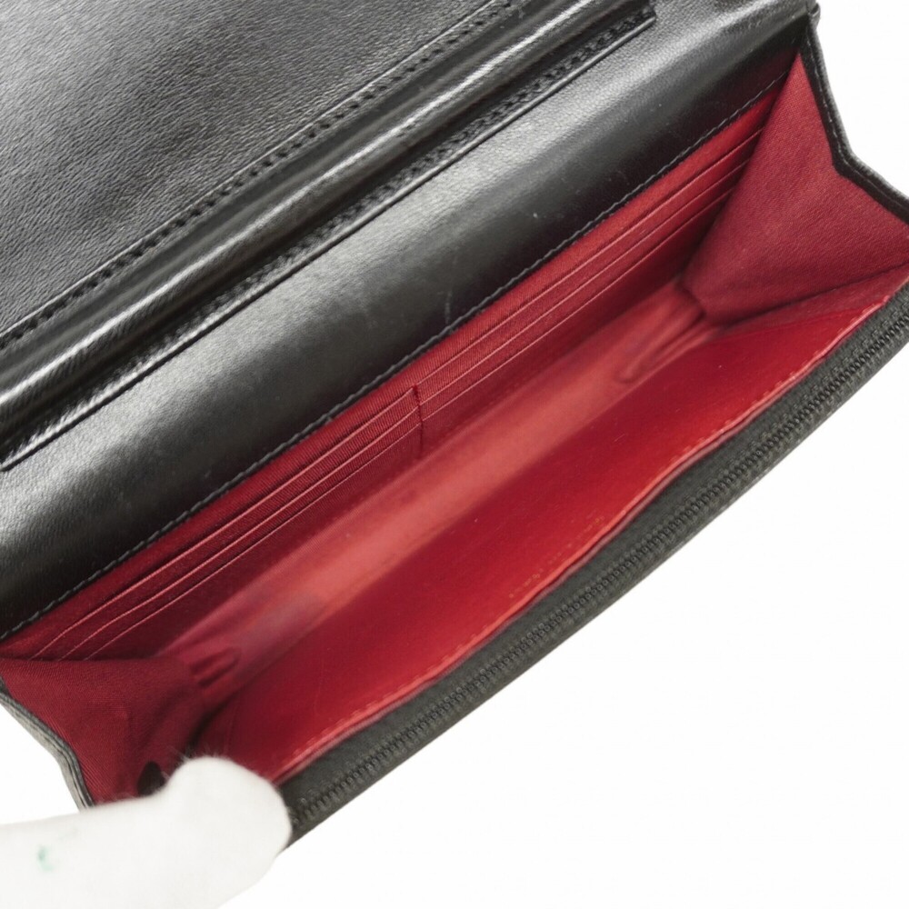 CHANEL Black Lambskin Leather Wallet - Picture 6 of 9